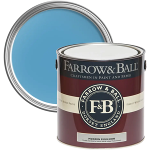 Farrow & Ball Modern Emulsion 2.5L, St Giles Blue No. 280, Durable Washable Paint Farrow & Ball Modern Emulsion 2.5L, St Giles Blue No. 280, Durable Washable Paint