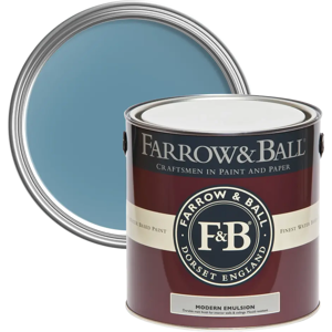 Farrow & Ball Modern Emulsion 2.5L, Yard Blue No. G12, Durable Washable Paint Farrow & Ball Modern Emulsion 2.5L, Yard Blue No. G12, Durable Washable Paint