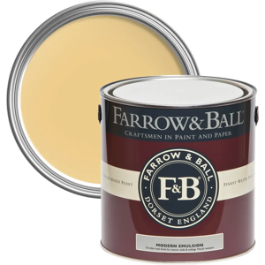 Farrow & Ball Modern Emulsion 2.5L, Yellow Ground No. 218, Durable Washable Paint Farrow & Ball Modern Emulsion 2.5L, Yellow Ground No. 218, Durable Washable Paint