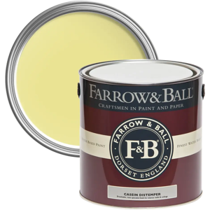 Farrow & Ball Casein Distemper 5L, Butterweed No. 9802, Casein Distemper Paint Farrow & Ball Casein Distemper 5L, Butterweed No. 9802, Casein Distemper Paint