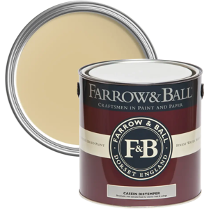 Farrow & Ball Casein Distemper 5L, Hay No. 37, Casein Distemper Paint Farrow & Ball Casein Distemper 5L, Hay No. 37, Casein Distemper Paint