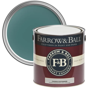 Farrow & Ball Casein Distemper 5L, Mere Green No. 219, Casein Distemper Paint Farrow & Ball Casein Distemper 5L, Mere Green No. 219, Casein Distemper Paint