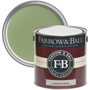 Farrow & Ball Casein Distemper 5L, Yeabridge Green No. 287, Casein Distemper Paint Farrow & Ball Casein Distemper 5L, Yeabridge Green No. 287, Casein Distemper Paint