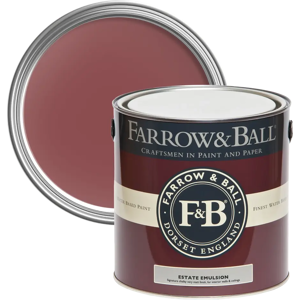 Farrow & Ball Estate Emulsion, Eating Room Red No. 43, Luxurious Chalky Matt Farrow & Ball Estate Emulsion, Eating Room Red No. 43, Luxurious Chalky Matt