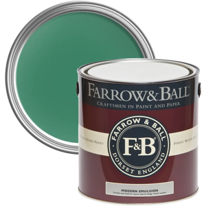 Farrow & Ball Modern Emulsion 5L, Verdigris Green No. W50, Durable Washable Paint Farrow & Ball Modern Emulsion 5L, Verdigris Green No. W50, Durable Washable Paint