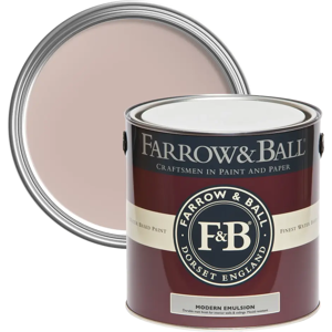 Farrow & Ball Modern Emulsion 5L, Pink Drab No. 207, Durable Washable Paint Farrow & Ball Modern Emulsion 5L, Pink Drab No. 207, Durable Washable Paint