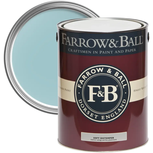 Farrow & Ball Soft Distemper, Blue Ground No. 210, Delicate Powdery Finish Farrow & Ball Soft Distemper, Blue Ground No. 210, Delicate Powdery Finish