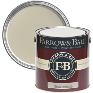 Farrow & Ball Exterior Eggshell 750ml, Bone No. 15, Exterior Eggshell Paint with 6 Year Protection Farrow & Ball Exterior Eggshell 750ml, Bone No. 15, Exterior Eggshell Paint with 6 Year Protection
