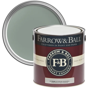 Farrow & Ball Exterior Eggshell 750ml, Castle Gray No. 92, Exterior Eggshell Paint with 6 Year Protection Farrow & Ball Exterior Eggshell 750ml, Castle Gray No. 92, Exterior Eggshell Paint with 6 Year Protection