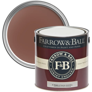 Farrow & Ball Exterior Eggshell 750ml, Etruscan Red No. 56, Exterior Eggshell Paint with 6 Year Protection Farrow & Ball Exterior Eggshell 750ml, Etruscan Red No. 56, Exterior Eggshell Paint with 6 Year Protection