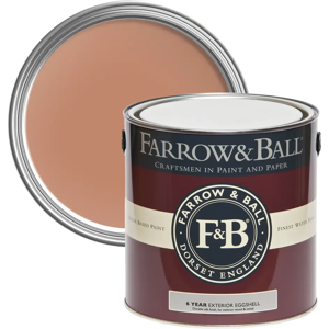Farrow & Ball Exterior Eggshell 750ml, Folly Pink No. G14, Exterior Eggshell Paint with 6 Year Protection Farrow & Ball Exterior Eggshell 750ml, Folly Pink No. G14, Exterior Eggshell Paint with 6 Year Protection