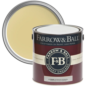 Farrow & Ball Exterior Eggshell 750ml, Gervase Yellow No. 72, Exterior Eggshell Paint with 6 Year Protection Farrow & Ball Exterior Eggshell 750ml, Gervase Yellow No. 72, Exterior Eggshell Paint with 6 Year Protection