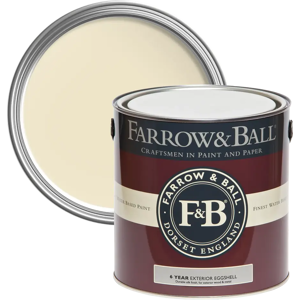 Farrow & Ball Exterior Eggshell 750ml, House White No. 2012, Exterior Eggshell Paint with 6 Year Protection Farrow & Ball Exterior Eggshell 750ml, House White No. 2012, Exterior Eggshell Paint with 6 Year Protection