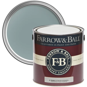 Farrow & Ball Exterior Eggshell 750ml, Oval Room Blue No. 85, Exterior Eggshell Paint with 6 Year Protection Farrow & Ball Exterior Eggshell 750ml, Oval Room Blue No. 85, Exterior Eggshell Paint with 6 Year Protection