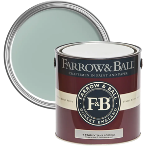Farrow & Ball Exterior Eggshell 750ml, Powder Blue No. 23, Exterior Eggshell Paint with 6 Year Protection Farrow & Ball Exterior Eggshell 750ml, Powder Blue No. 23, Exterior Eggshell Paint with 6 Year Protection