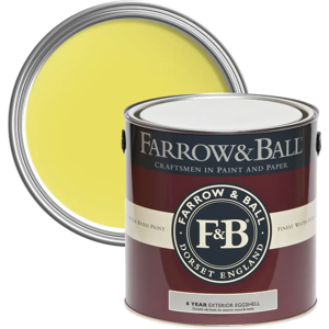 Farrow & Ball Exterior Eggshell 750ml, Yellowcake No. 279, Exterior Eggshell Paint with 6 Year Protection Farrow & Ball Exterior Eggshell 750ml, Yellowcake No. 279, Exterior Eggshell Paint with 6 Year Protection