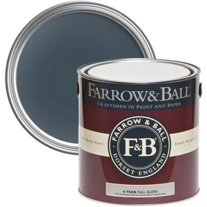 Farrow & Ball Full Gloss 750ml, Hague Blue No. 30, Wood and Metalwork Paint Farrow & Ball Full Gloss 750ml, Hague Blue No. 30, Wood and Metalwork Paint