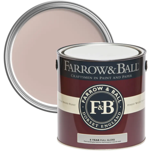 Farrow & Ball Full Gloss 750ml, Pink Drab No. 207, Wood and Metalwork Paint Farrow & Ball Full Gloss 750ml, Pink Drab No. 207, Wood and Metalwork Paint