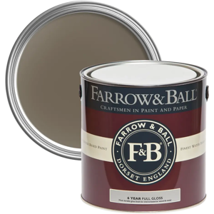 Farrow & Ball Full Gloss 750ml, Salon Drab No. 290, Wood and Metalwork Paint Farrow & Ball Full Gloss 750ml, Salon Drab No. 290, Wood and Metalwork Paint