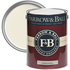 Farrow & Ball Modern Eggshell 750ml, Snow White No. W1, Modern Eggshell Paint Farrow & Ball Modern Eggshell 750ml, Snow White No. W1, Modern Eggshell Paint