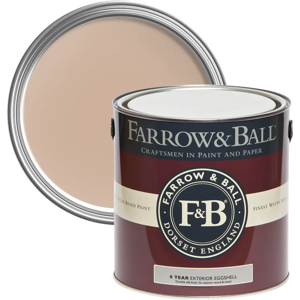 Farrow & Ball Exterior Eggshell 2.5L, Templeton Pink No. 303, Exterior Eggshell Paint with 6 Year Protection Farrow & Ball Exterior Eggshell 2.5L, Templeton Pink No. 303, Exterior Eggshell Paint with 6 Year Protection