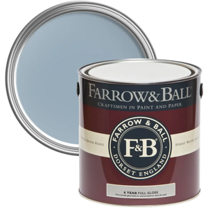Farrow & Ball Full Gloss 2.5L, Kittiwake No. 307, Wood and Metalwork Paint Farrow & Ball Full Gloss 2.5L, Kittiwake No. 307, Wood and Metalwork Paint