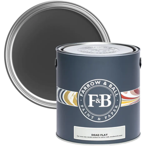 Farrow & Ball Dead Flat 5L, Pitch Black No. 256, Ultra Matt Multi-Surface Paint Farrow & Ball Dead Flat 5L, Pitch Black No. 256, Ultra Matt Multi-Surface Paint