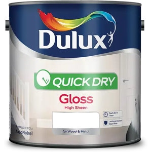 Dulux Quick Dry Gloss, Pure Brilliant White 750ml Dulux Quick Dry Gloss, Pure Brilliant White 750ml