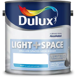 Dulux Light and Space Matt Paint, Absolute White 5L Dulux Light and Space Matt Paint, Absolute White 5L