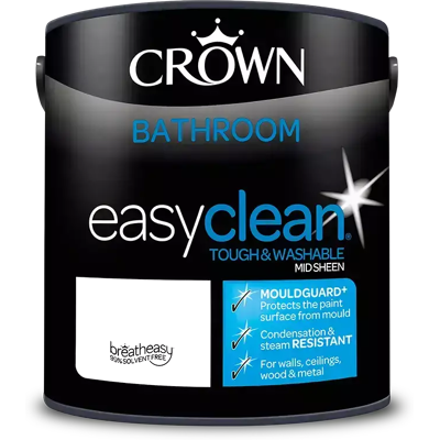 Crown Easyclean Bathroom White 2.5L - Paint Crown Easyclean Bathroom White 2.5L - Paint