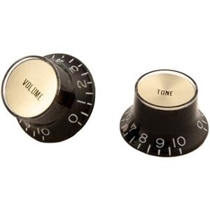 Gibson Top Hat Knobs w/ Gold Metal Insert Set of 4 Black Gibson Top Hat Knobs w/ Gold Metal Insert Set of 4 Black