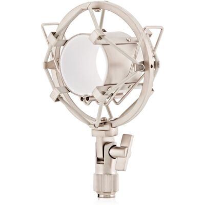 Shock Mount for Condenser Microphones (Silver) by Gear4music Shock Mount for Condenser Microphones (Silver) by Gear4music