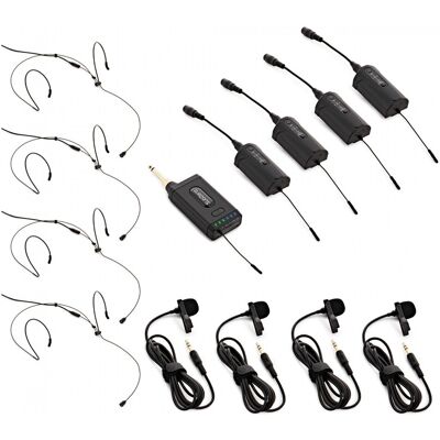 SubZero VOXLINK-Compact Quad Lav/Headset Wireless Microphone System SubZero VOXLINK-Compact Quad Lav/Headset Wireless Microphone System