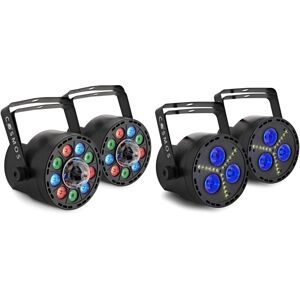 Gear4Music Cosmos Strobe and LED Party Lights Bundle Gear4Music Cosmos Strobe and LED Party Lights Bundle