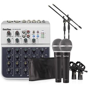 SubZero 6 Channel Mini Mixer and Microphones Bundle SubZero 6 Channel Mini Mixer and Microphones Bundle