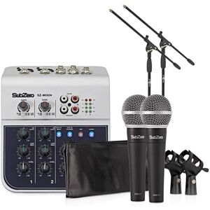 SubZero 4 Channel Mini Mixer and Microphones Bundle SubZero 4 Channel Mini Mixer and Microphones Bundle