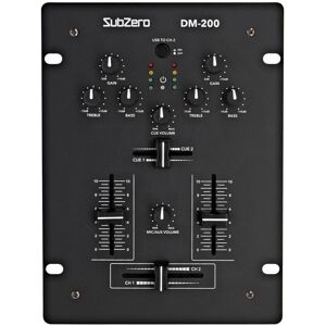 SubZero DM-200 2 Channel DJ Mixer with USB SubZero DM-200 2 Channel DJ Mixer with USB