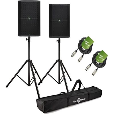 Mackie Thump215 15" Active PA Speaker Bundle with Stands and Cables Mackie Thump215 15" Active PA Speaker Bundle with Stands and Cables