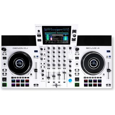 Denon DJ SC Live 4 Standalone DJ Controller White Denon DJ SC Live 4 Standalone DJ Controller White