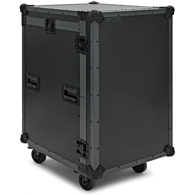 Trojan Pro Stealth 16U Heavy-Duty Wheeled Mixer Rack Flight Case Trojan Pro Stealth 16U Heavy-Duty Wheeled Mixer Rack Flight Case