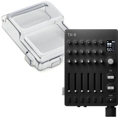 Teenage Engineering TX-6 Ultra-Portable Mixer with Decksaver Black Teenage Engineering TX-6 Ultra-Portable Mixer with Decksaver Black