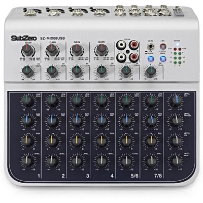 SubZero SZ-MIX08USB 8-Channel USB Mixer/Interface SubZero SZ-MIX08USB 8-Channel USB Mixer/Interface