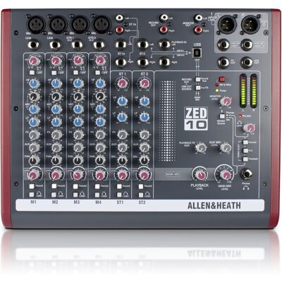 Allen & Heath ZED-10 USB Compact Stereo Mixer Allen & Heath ZED-10 USB Compact Stereo Mixer