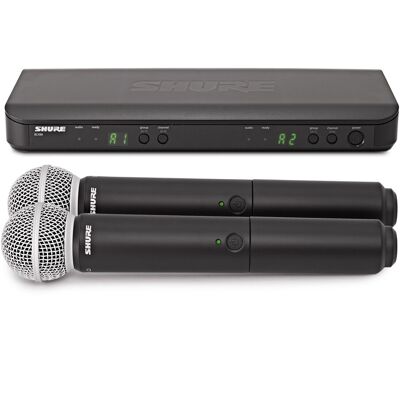 Shure BLX288UK/SM58 Dual Wireless Microphone System - Microphones for Singers Shure BLX288UK/SM58 Dual Wireless Microphone System - Microphones for Singers