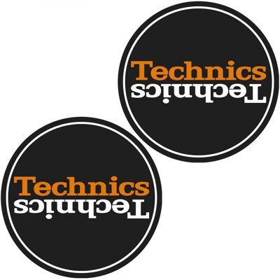 Magma Technics Slipmat Duplex 6: White/Orange Mirror on Black Magma Technics Slipmat Duplex 6: White/Orange Mirror on Black