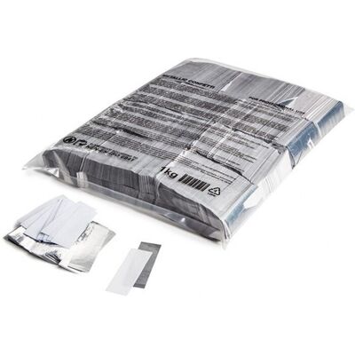 MagicFX Magic FX Slowfall confetti rectangles 55x17mm - White+Silver - Confetti MagicFX Magic FX Slowfall confetti rectangles 55x17mm - White+Silver - Confetti