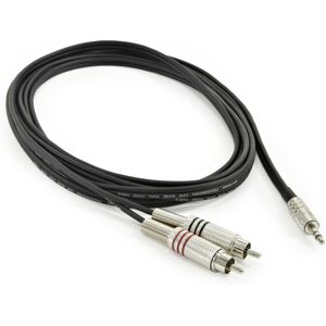 Gear4Music Phono - Stereo Minijack Pro Cable 3m Gear4Music Phono - Stereo Minijack Pro Cable 3m