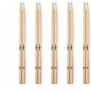 Gear4Music 7A Hickory Drumsticks Natural 5 Pack Gear4Music 7A Hickory Drumsticks Natural 5 Pack
