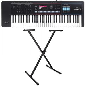 Roland Juno D-6 61 Key Portable Synthesizer with X-Frame Stand Roland Juno D-6 61 Key Portable Synthesizer with X-Frame Stand