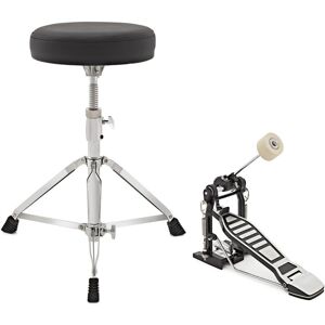 Drum Throne Stool and Kick Drum Pedal Pack by Gear4music Drum Throne Stool and Kick Drum Pedal Pack by Gear4music